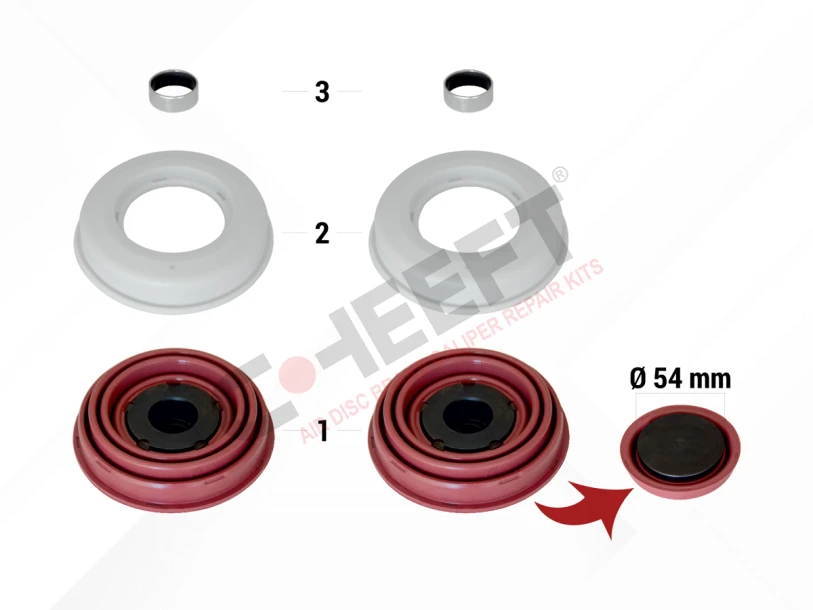 Caliper Piston Tappet & Seals Repair Kit