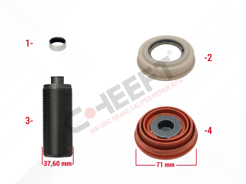 Caliper Piston Tappet & Seals Repair Kit