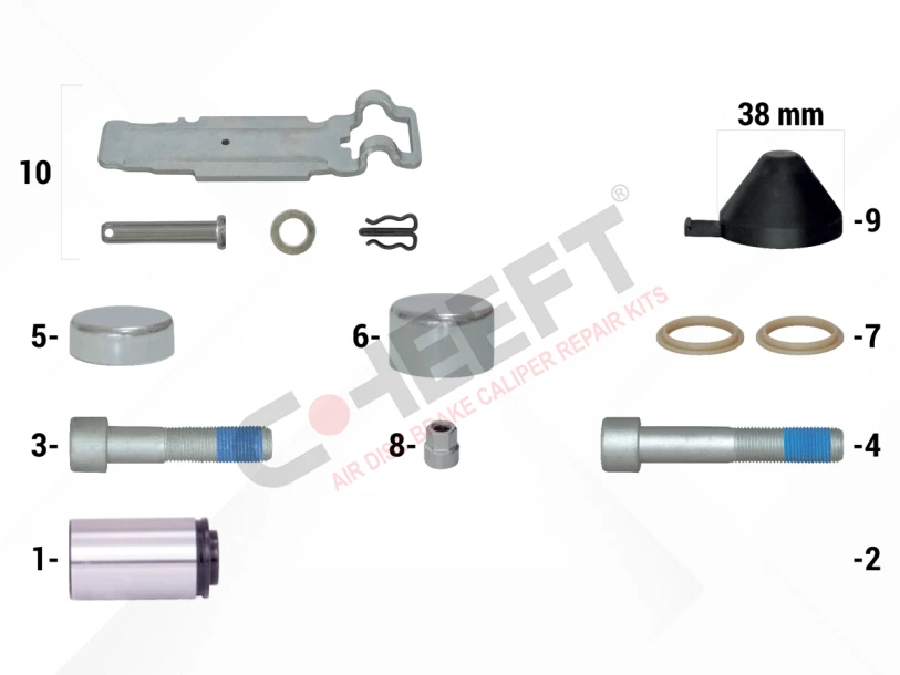 Caliper Guides & Seals Repair Kit