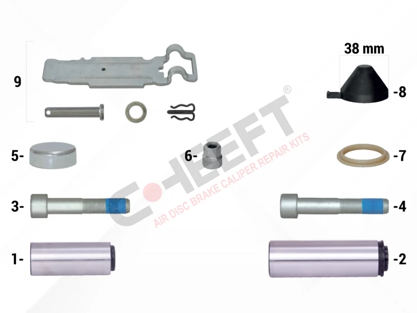 Caliper Guides & Caps Repair Kit