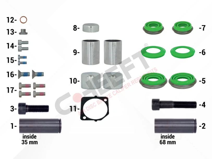 Caliper Overhaul Repair Kit