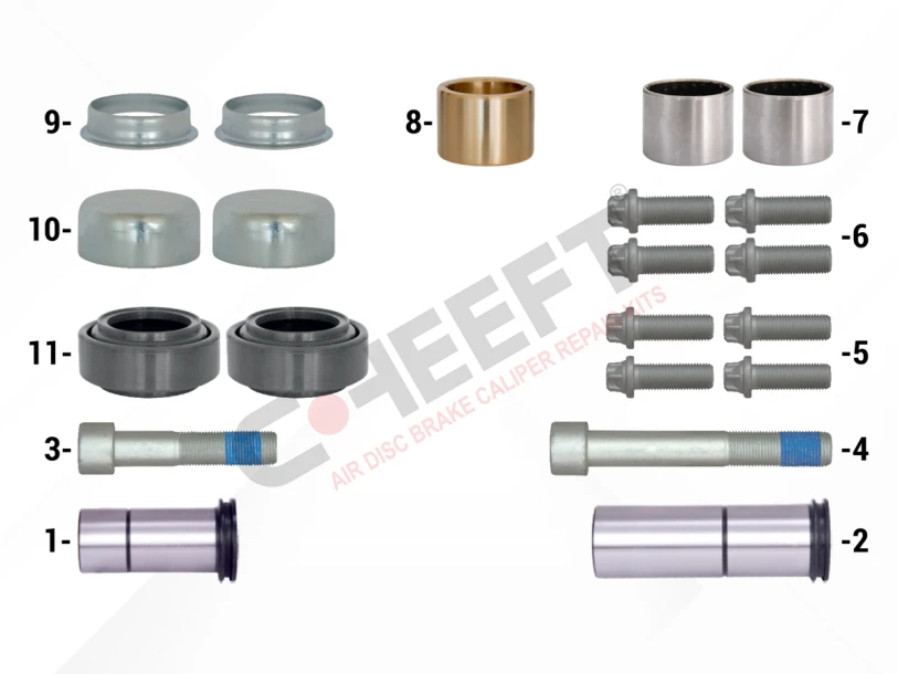 Caliper Guides & Seals Repair Kit