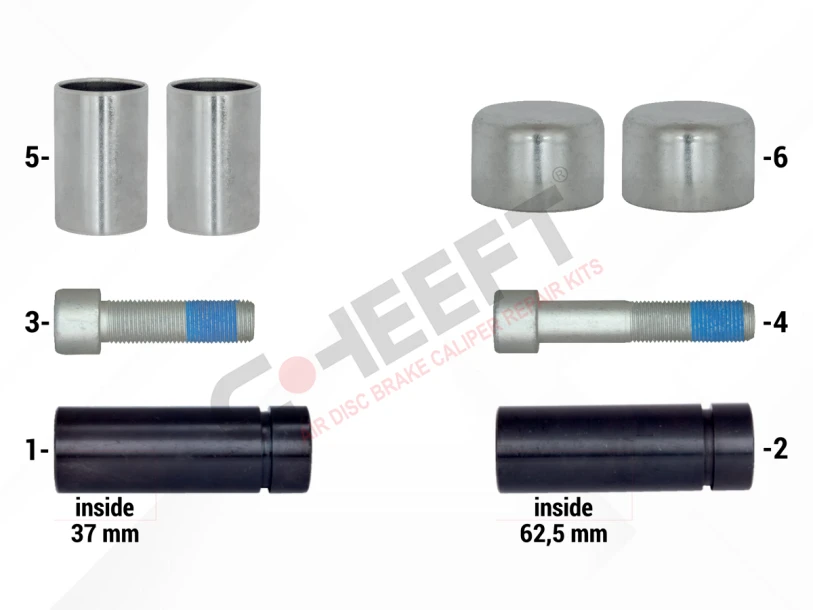 Caliper Guides & Caps Repair Kit