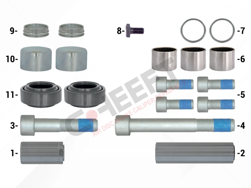 Caliper Guides & Seals Repair Kit