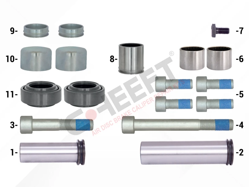 Caliper Guides & Seals Repair Kit