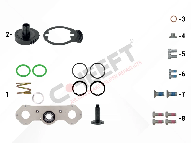 Adjusting Mechanism Gear Kit (Left)