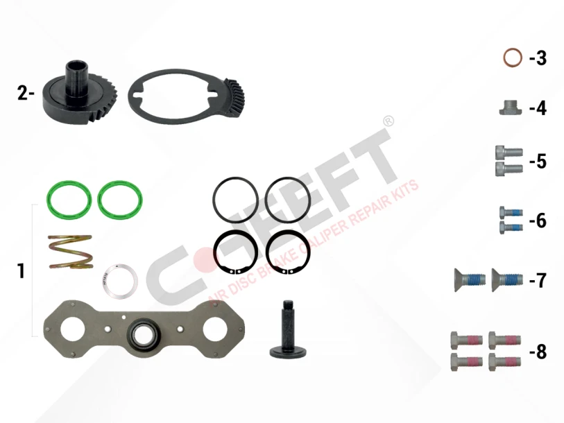 Adjusting Mechanism Gear Kit (Left)