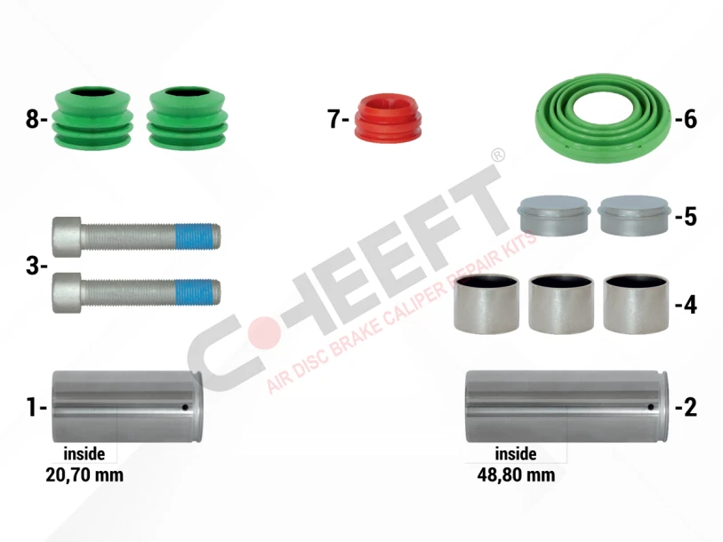 Caliper Guides & Seals Repair Kit