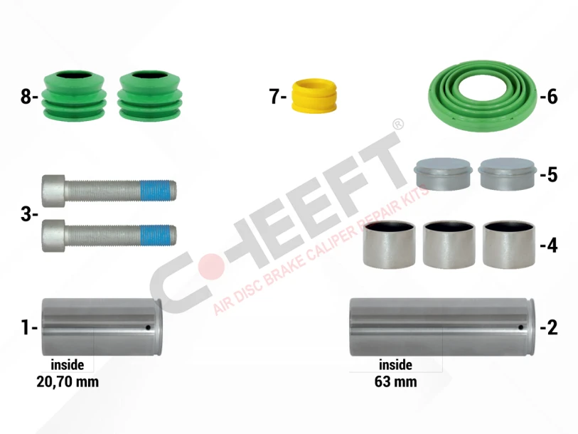 Caliper Guides & Seals Repair Kit