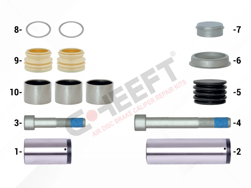 Caliper Guides & Seals Repair Kit