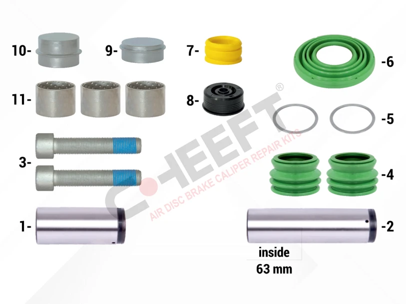 Caliper Guides & Seals Repair Kit (New Model)