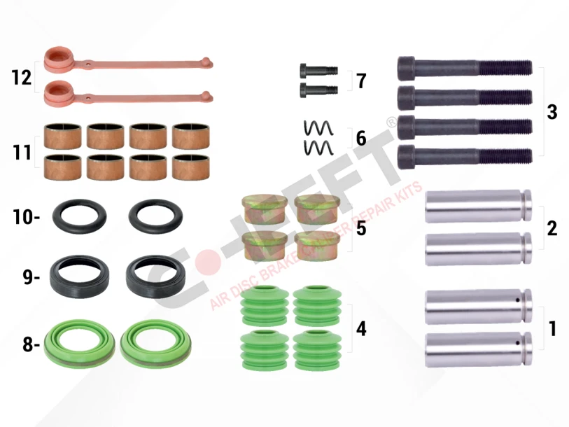 Caliper Guides & Seals Repair Kit