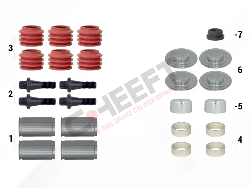 Caliper Guides & Seals Repair Kit