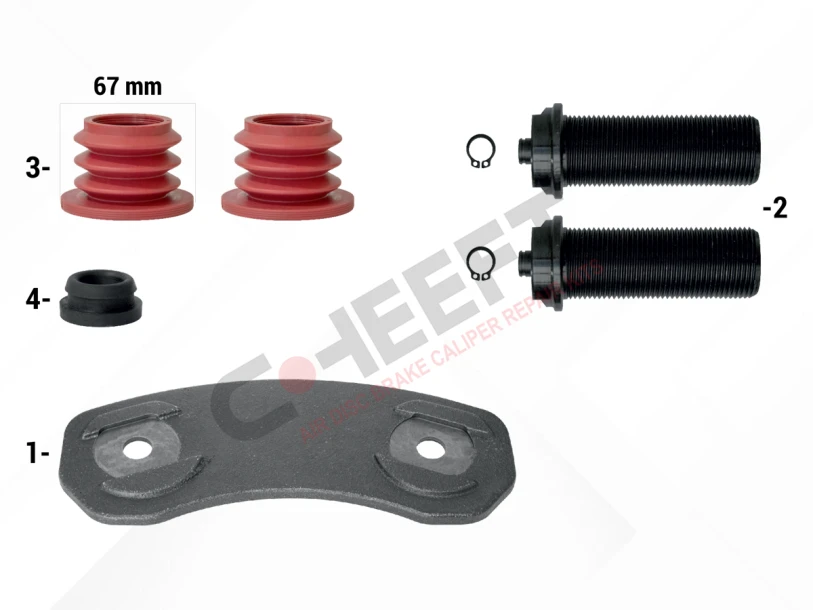 Caliper Tappet Plate & Bolt Repair Kit