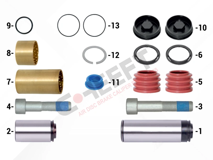 Caliper Guides & Seals Repair Kit