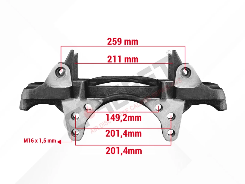 Haldex Saf Krone (MDL T GEN 1) Caliper Carrier - 22.5