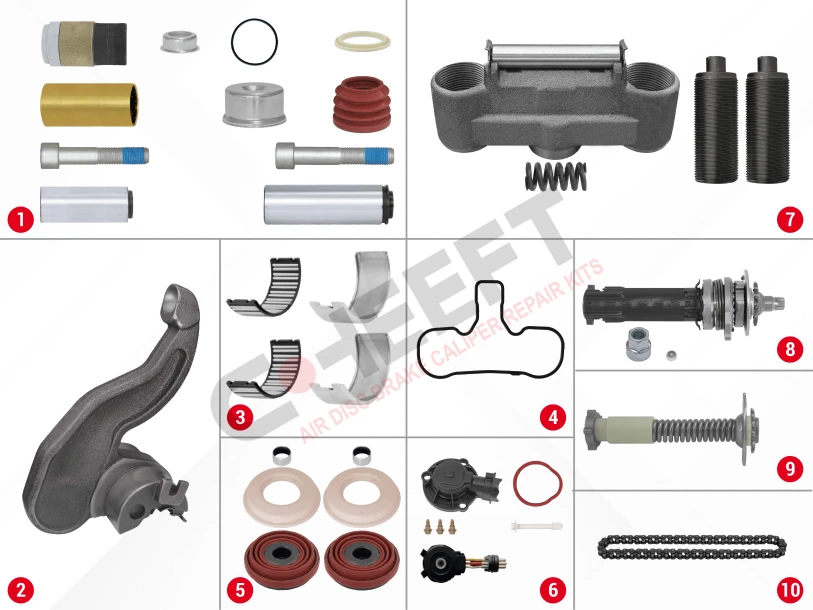 Caliper Complete Repair Set ( SB7 Radial - MB )