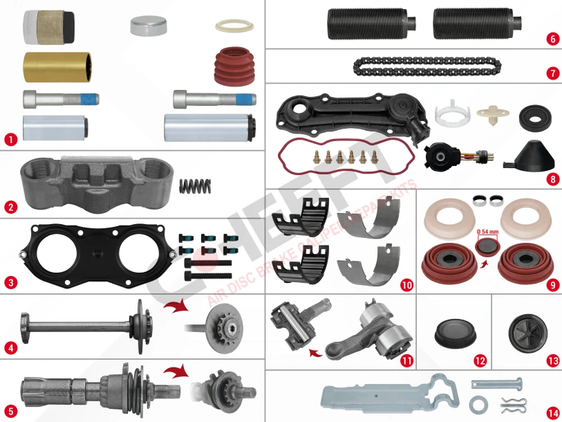 Caliper Complete Repair Set ( Mercedes Axor - Actros )
