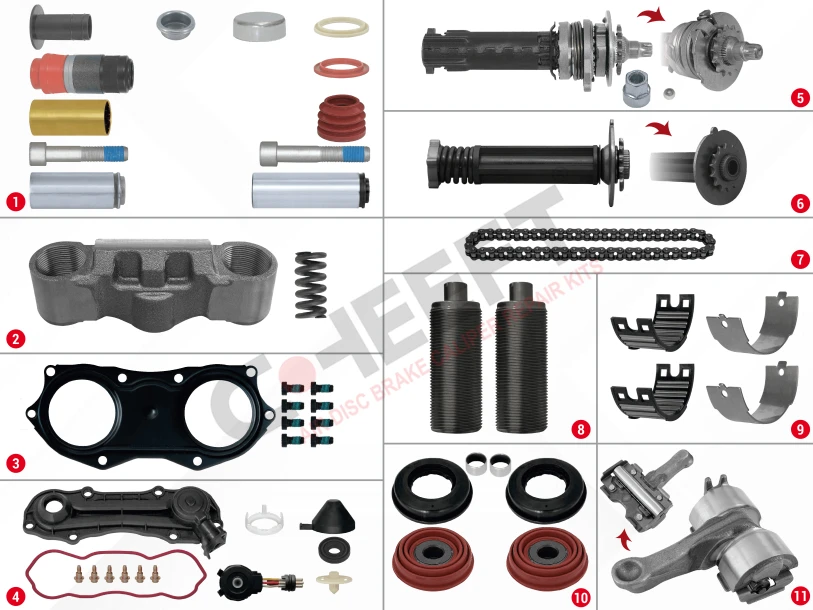 Caliper Complete Repair Set ( Mercedes ActrosL euro6 )