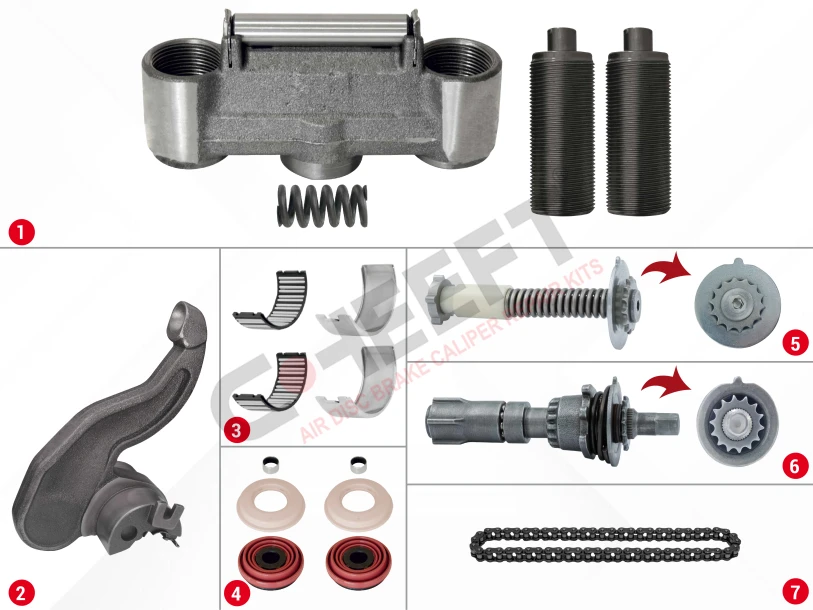 Caliper Complete Mechanism Repair Kit ( SB7 Radial )