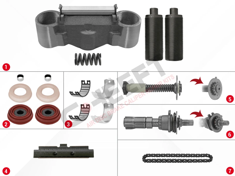 Caliper Complete Mechanism Repair Kit